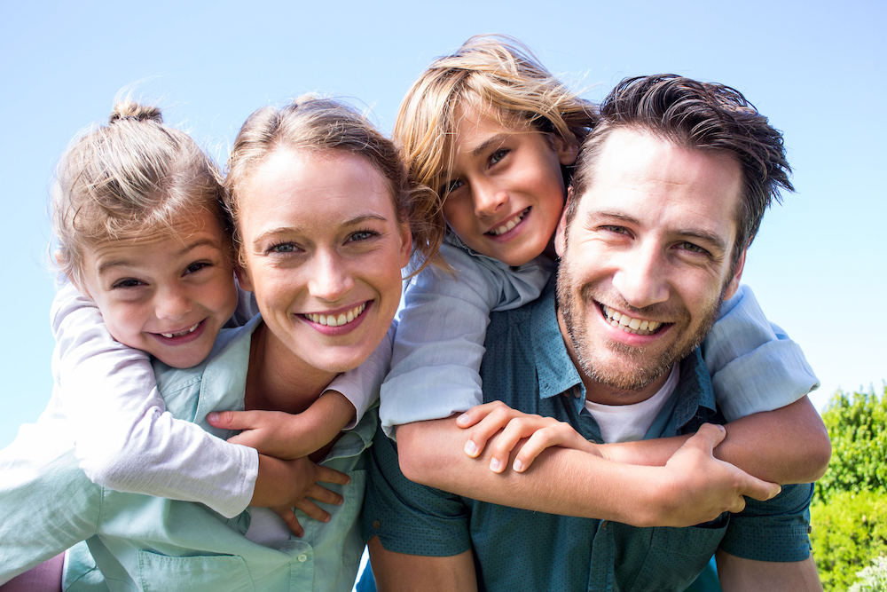 family lauging