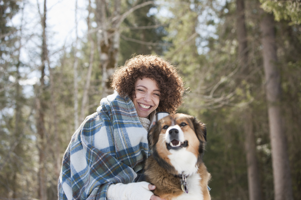 girl with dog