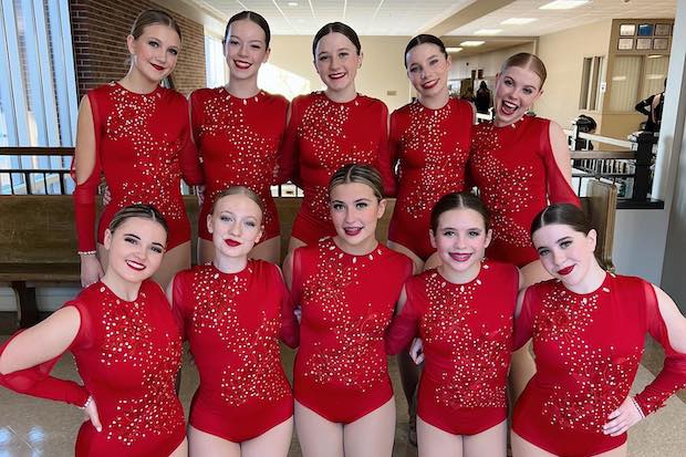 Young Dancers in red uniforms